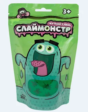 Игрушки в наборе, ТМ Слаймонстр, зеленый + фигурки насекомых, 200 гр. 2739491