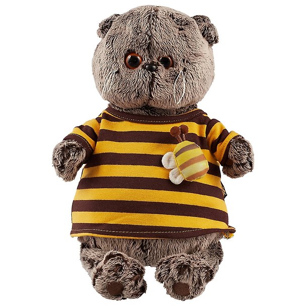 Игрушка мягкая Budi Basa, Басик в полосатой футболке с пчелой Ks22-092 2698221 — 1