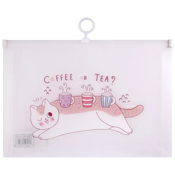 Папка на молнии А5 с расширением "Coctail cats", ассорти 2980689 — 2