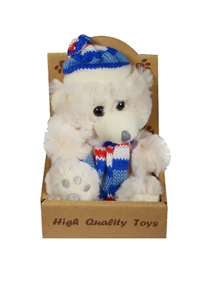 Мишка с шапкой в крафт коробке 2481736