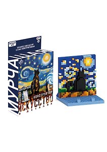 Конструктор и подставка для телефона 2 в 1 «Мурчащая ночь», серия Искусство в деталях, для детей старше 8 лет, пластик, арт. 1003743
