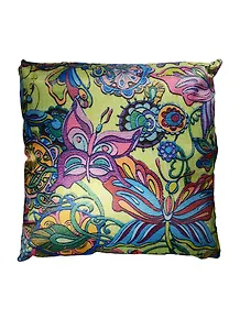 Подушка декоративная Бабочки желтый фон (35х35) (PLW-35 Бабочки (y))