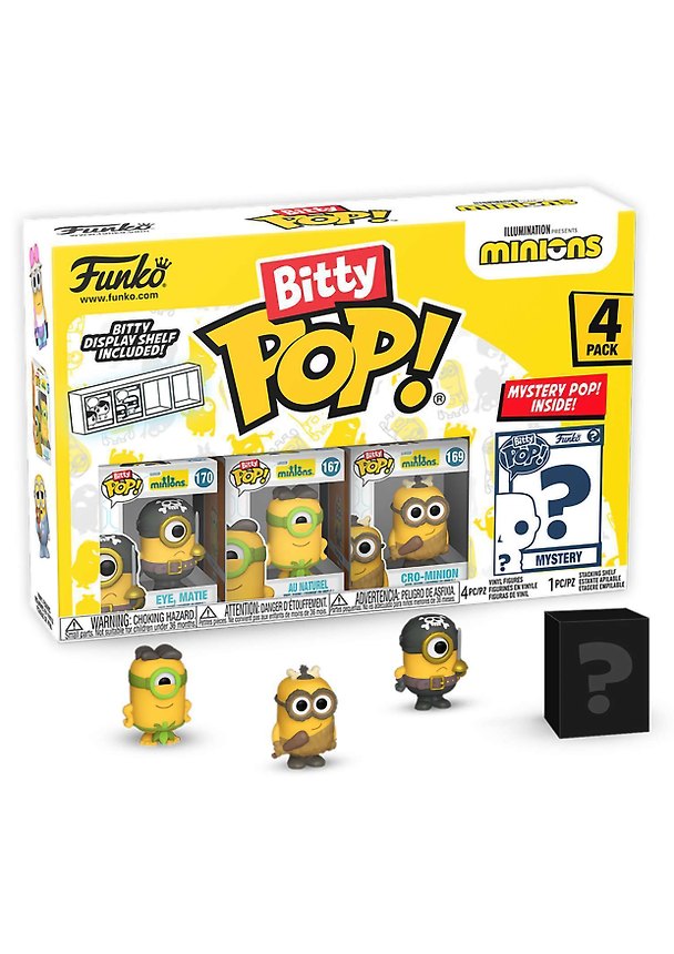 Фигурка Funko Bitty POP! Minions Eye,Matie+Cro-Minion+Au Naturel+Mystery (1 of 4) 4PK (Fun73035) 3118632 — 1