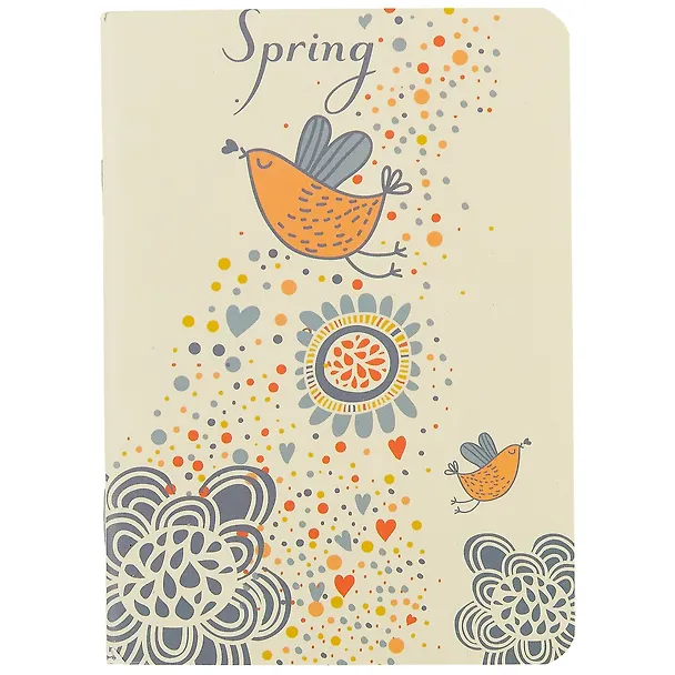 Записная книжка «Birds and flowers» А6, 24 листа, нелинованная, скрепка 245148 — 1