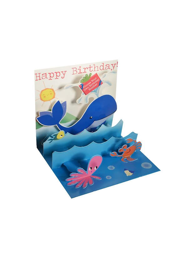 3D открытка Большой синий кит (Big Blue Whale) (квадрат) (1074) (14,5х14,5) 2434805 — 1