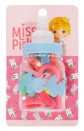 Набор резинок `MISS PINKY` `BASIC` 16 шт bottle (122172) 3030620