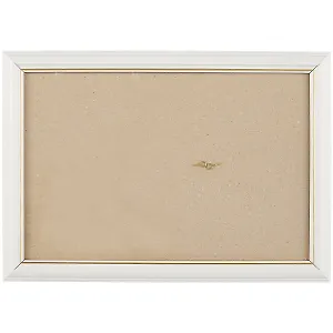 Рама со стеклом, дерево, белая с золотом, 20 х 30 см