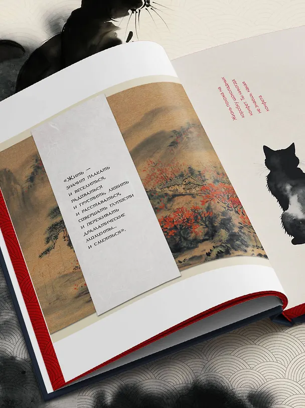 Книга Если все кошки в мире исчезнут. Эксклюзивное издание с цветными иллюстрациями (имитация шнуровки, печать по обрезу) (Гэнки Кавамура) — 13