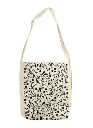 Хлопковая сумка "Черепа" 30x40x10 см, длина ручки- 90 см, PB2104 2424346