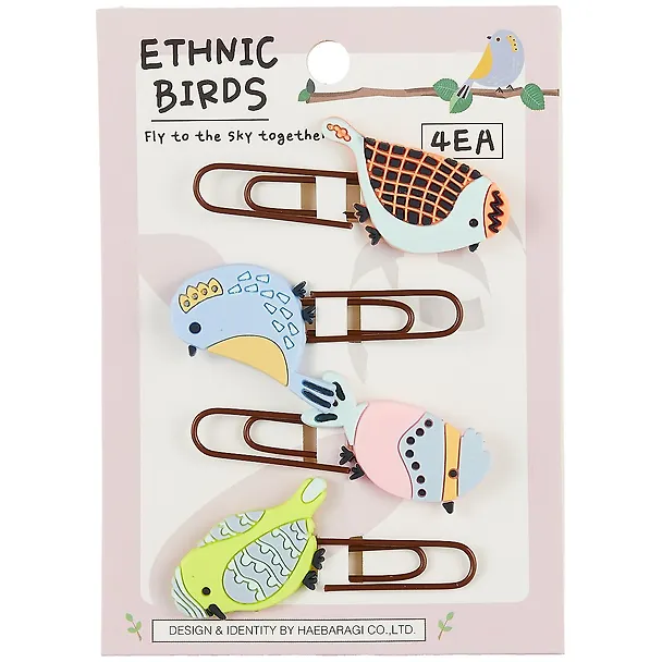 Набор Скрепки-закладки Птицы Ethnic Birds (4 шт) (12-24730B-EX-25809) 2852156 — 3