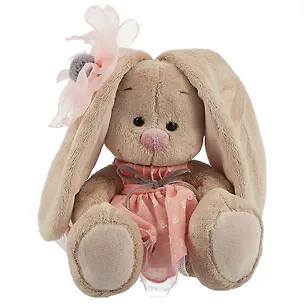 Игрушка мягкая Budi Basa, Зайка Ми в персиковом платье (малыш), 13см 2680169