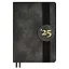 Ежедневник дат. 2025г. А5 176л "Шеврет" серый, кожзам, тв.переплет, тисн. фольгой, резинка, офсет, ляссе — 3054306 — 1
