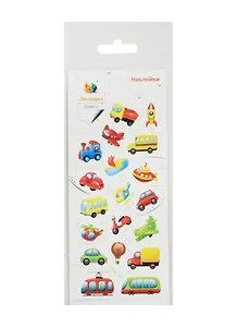 Набор для творчества, ЛИПЛЯНДИЯ, Наклейки многоразовые, Транспорт 1669
