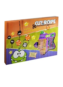 Набор для дет.творч. 55 предметов (фломастеры, карандаши, воск.мелки, клей, ластик, точилка, блокнот), к/к, Cut the Rope