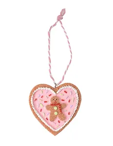 Новогоднее подвесное украшение Пряник Сердечко (6x5,5) (94588)