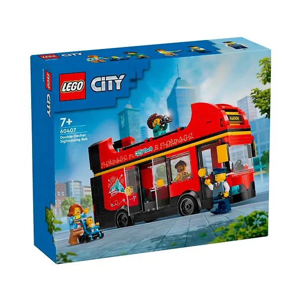 LEGO City: Красный двухэтажный экскурсионный автобус, 384 детали (60407) 3139742 — 2