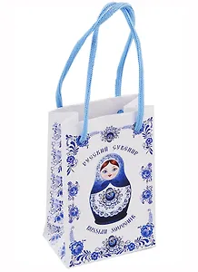 Пакет Вира-М Матрешки гжель ламин. глян. 7,5*11,5*4,5см