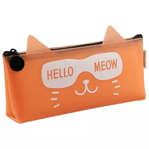 Пенал на молнии «Кошка: hello meow», 20 х 8 см — 2532537 — 1