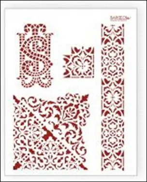 Трафарет пластиковый многоразовый Кружевные бордюры (20х25) (К-11) 2319535