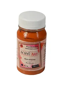Краска акриловая "Акрил-Арт" охра красная,100мл,банка, Таир