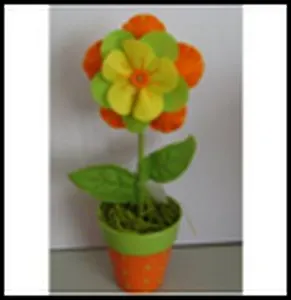 Декорат. украшение для интер. Цветочек в горшочке (23303) (25см)