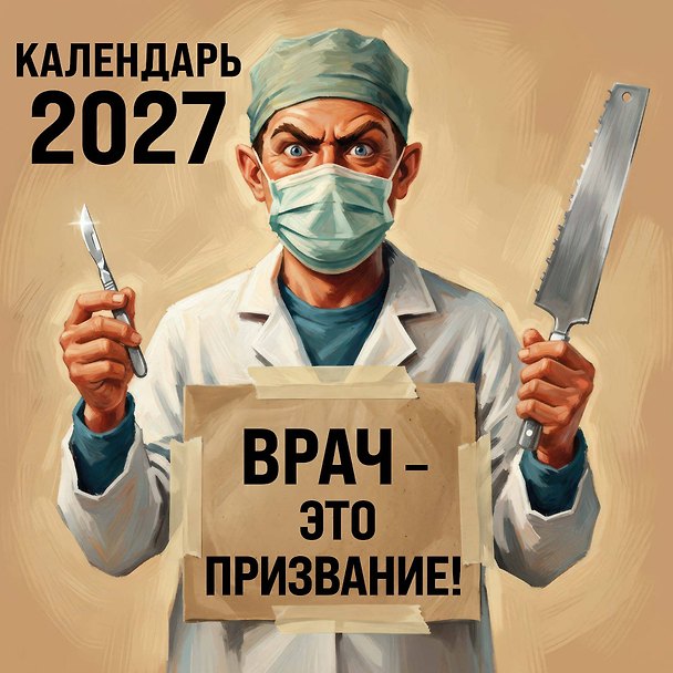 Календарь 2027г 300*300 "Врач - это призвание!" настенный, на скрепке 3172923 — 1