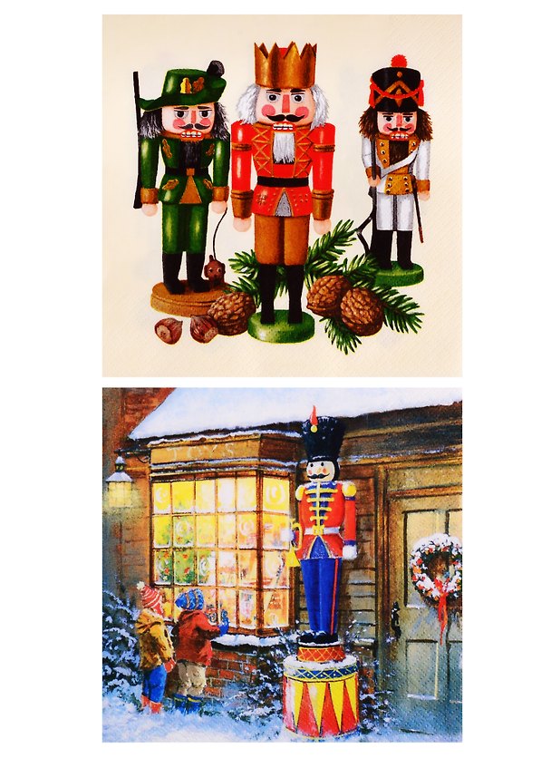 Салфетки для декупажа «Рождественский магазин», 2 штуки, Froggy Art 2770875 — 1