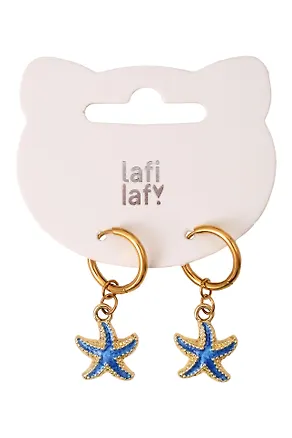 Сережки Морские звёзды синие (2шт) (металл) (12-10192025-D64) (Lafilaf) 3132842