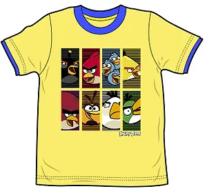 Angry Birds Футболка для мальчиков BIRDS (7-8 лет, Желтый) (TSB82-YELL-AB)