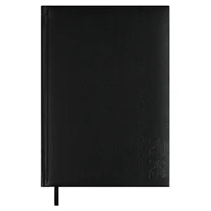Ежедневник дат. 2026г. А5 176л "Наппа" черный, кожзам, тв.переплет, обл.поролон, блинт.тиснение, офсет, справ.мат-лы, ляссе, инд.уп
