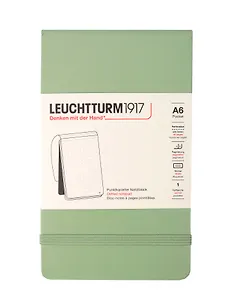 Записная книжка A6, 62 листа в точку "Portrait Pocket", твердая обложка, шалфей, Leuchtturm1917