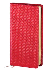 Записная книжка А6- 96л кл. "Clutch" красная, иск.кожа, золот.срез, In Folio