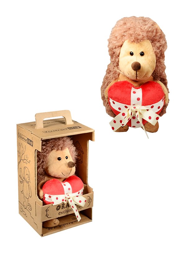 Игрушка мягкая,Orange, Ёжик Колюнчик с сердечком, 20см 2513167 — 1