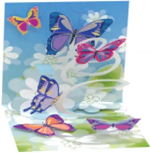 3D открытка Бабочки (Batterflies) (мини) (TR129) 2384717