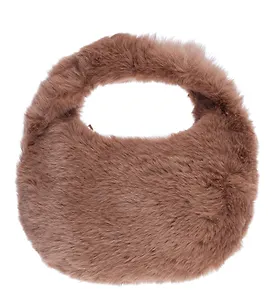 Сумочка плюшевая Коричневая (29х34) ( 12-38092-202405-B9)