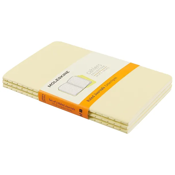 Записная книжка Moleskin Cahier Journal Pocket, 3 шт, нежно-жёлтая, 32 листа, А6 251287 — 2
