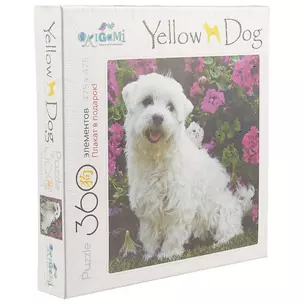 Пазл Оригами, Yellow dog Собаки. Собачка и цветы 360эл., (470х470)+плакат 03468 — 2611265 — 1