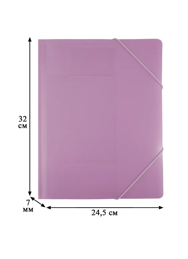 Папка на резинке A4 "Gems" розовый, пластик 0,5мм 247898 — 3