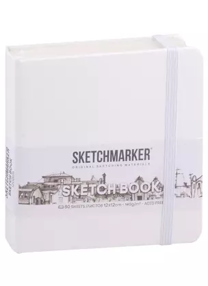 Скетчбук 12*12 80л "Sketchmarker" белый, нелинованн. 140г/м2, слоновая кость, тв.обл. — 2969479 — 1