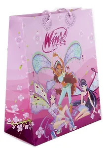 Пакет подарочный бумажный А4 26*32,4*12,7см, горячая штамповка, ассорти, WINX
