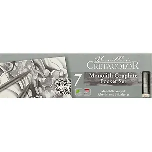 Карандаши графитовые «Monolit», водорастворимые, 6 штук, HB, 2B, 4B, 6B, 8B, 9B, ластик 222500