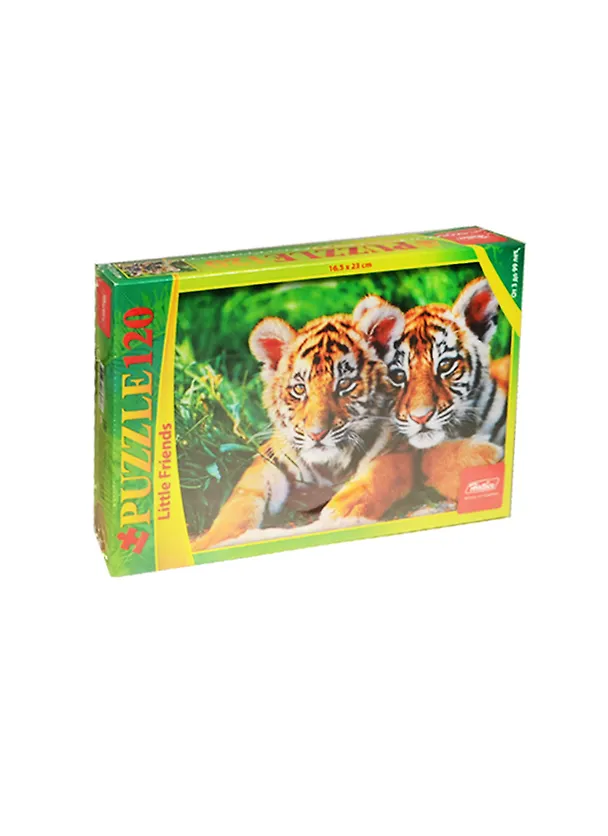 Пазлы 120 А5ф Тигрята (120П35_07109) (16,5х23см) (3-99л.) (Hatber) (коробка) 2473399 — 1