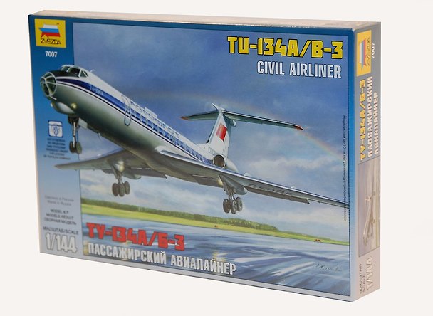 Сборная модель ЗВЕЗДА, Авиалайнер ТУ-134 А/Б-3 (1:144) 7007 2316919 — 1