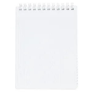 Блокнот А6 80л кл. "VELVET" белый, пласт.обл, спираль