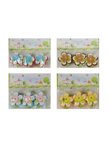 Набор из 3-х прищепок Цветок с 5 лепестками (11070200) (4 цвета) (пакет с хедером)