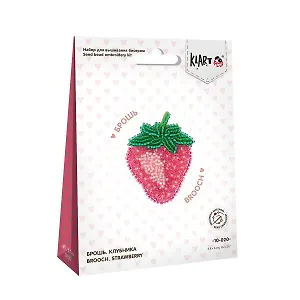 Набор для вышивания бисером Klart "Брошь. Клубника"
