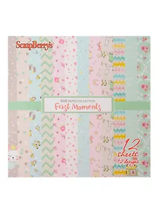 Набор бумаги для скрапбукинга 15*15см, 190гр/м Наша кроха 12 листов