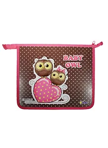 Папка для тетрадей А5 "Совы с сердечком. Owls" на молнии, Оникс