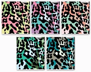 Тетрадь, 48 листов, А5, клетка, Фактура леопарда, на скрепке, в ассортименте