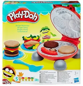 Play-Doh Игровой набор Бургер гриль (набор пластилина, 5 цветов) (280 г) (B5521EU4) (3+) (Play-Doh)